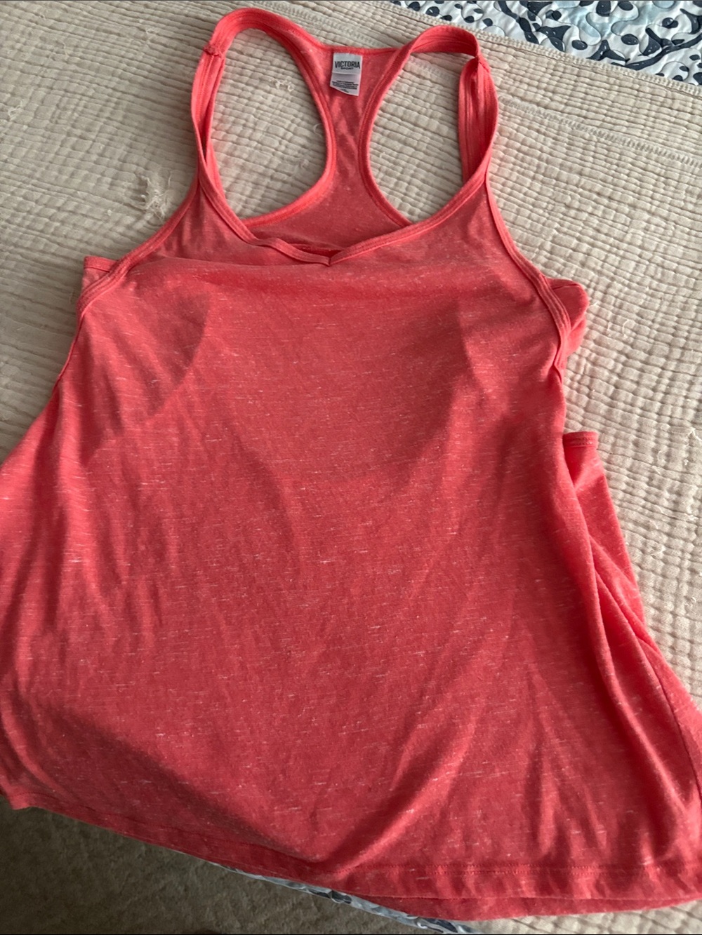 PINK Victoria's Secret Coral Racerback Tank